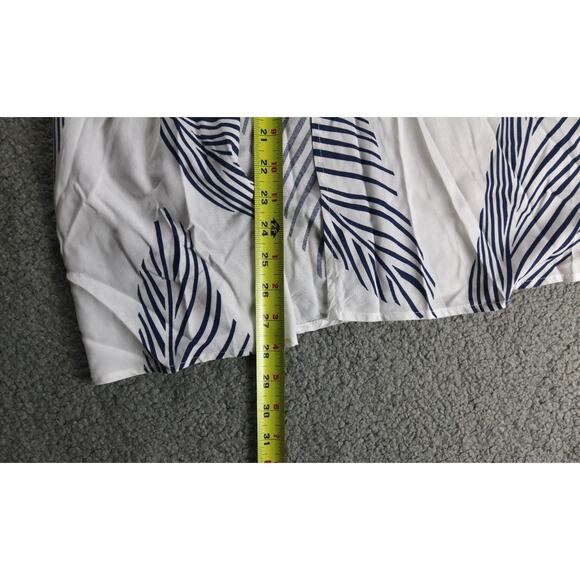 New Baltic Born Dress Womens XL Navy Leaf Print Corinth Maxi Slit - Picture 10 of 10